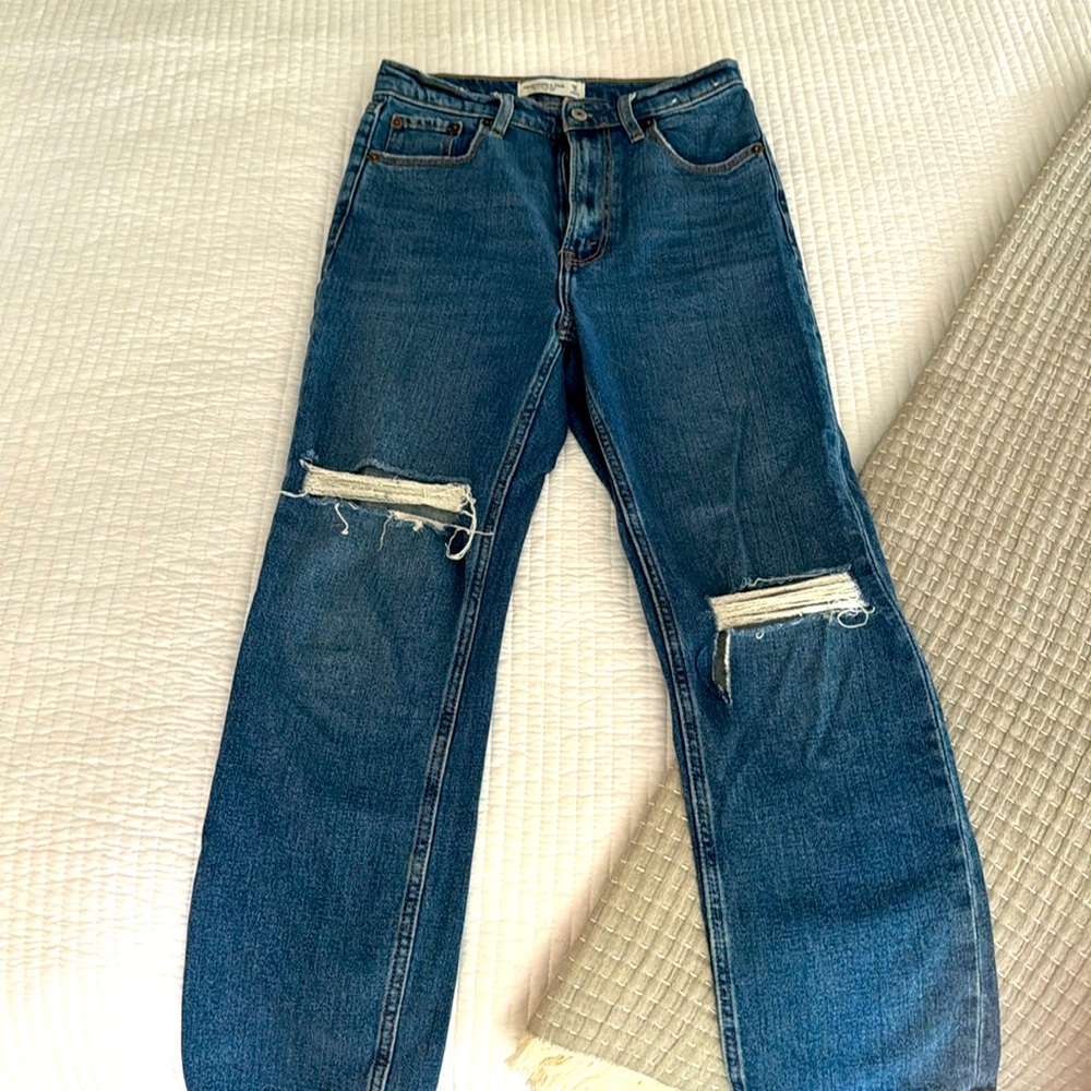 Abercrombie & Fitch Ankle Straight Ultra High Rise